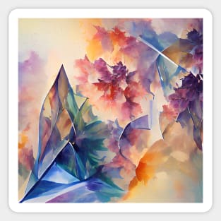 Abstract mountain vibrant colors oil Sticker